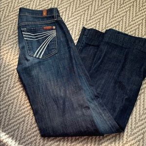 7 for all mankind, wide leg jeans